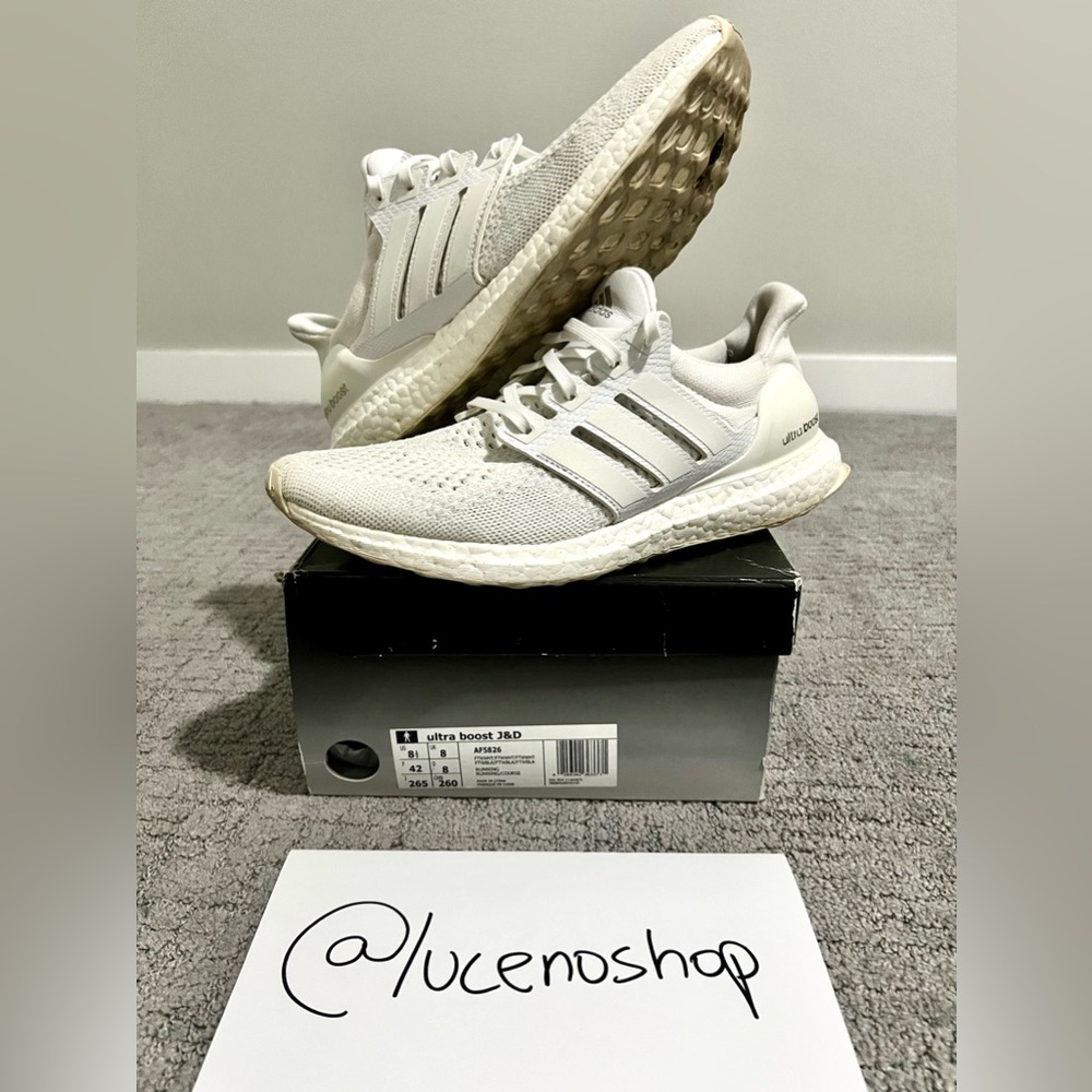 ✅PRE-OWNED✅ Size 8.5 J&D Collective x UltraBoost 1.0 ‘Triple White'